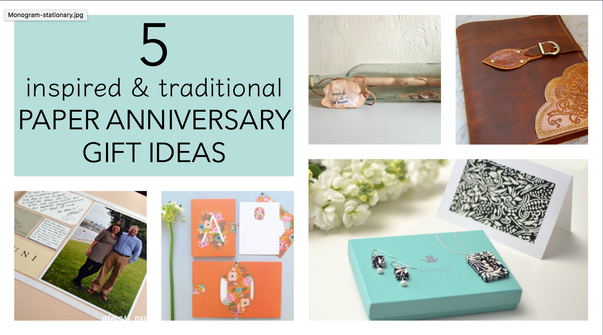 5 traditional paper anniversary gift ideas for her