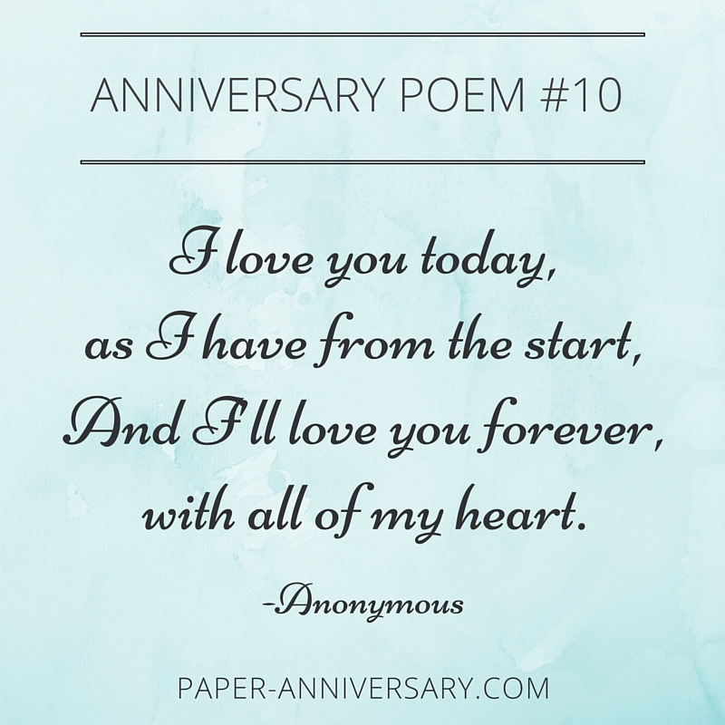 anniversary poems for husband