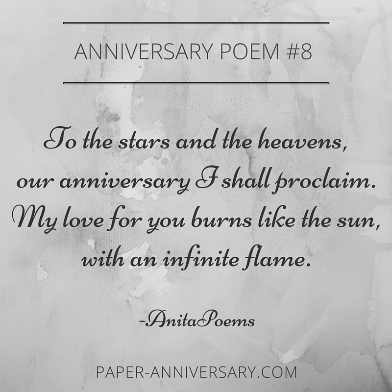 wedding anniversary poem