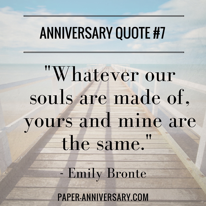 anniversary quotes for her emily bronte.